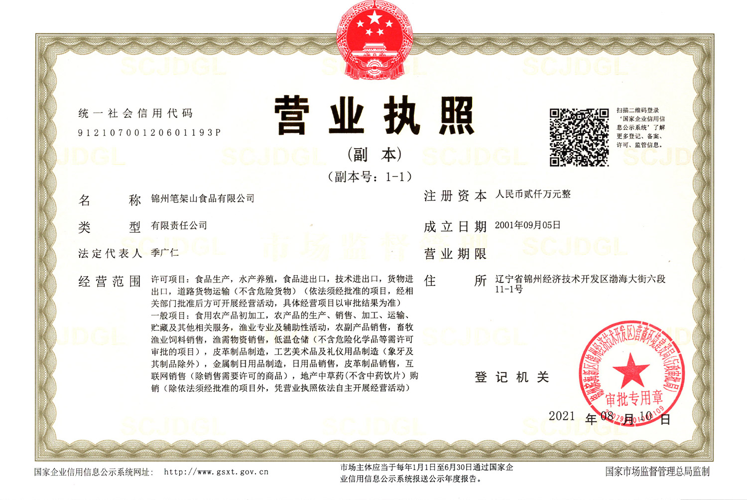 営業許可証